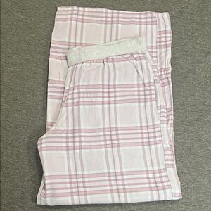 Hollister Light Pink Plaid Lounge Pants